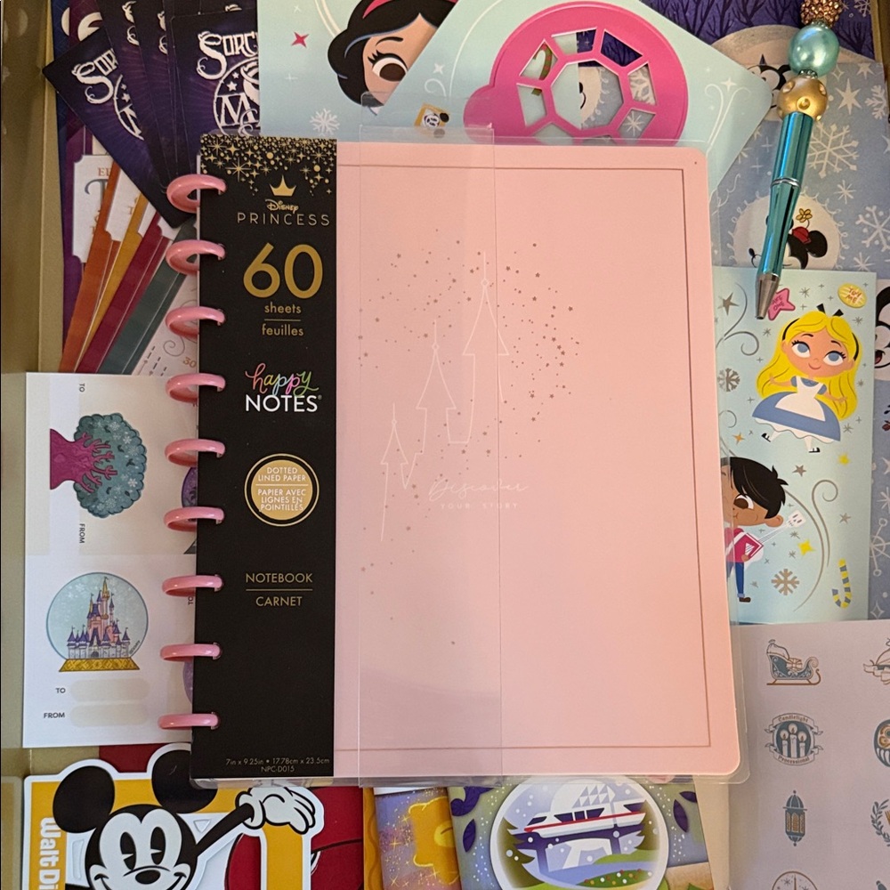 Disney Princess Happy Planner and Christmas Themed Ephemera